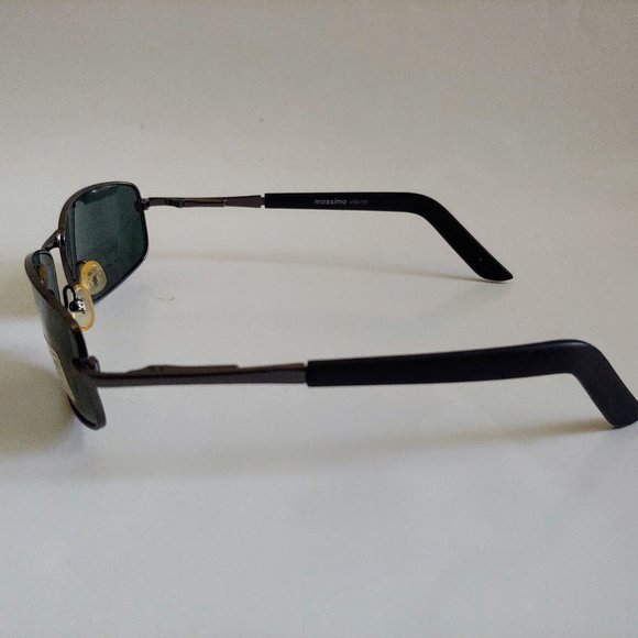 NWT Vintage 90's Rectangle Metal Sports Polarized Sunglasses (D.Gunmetal) - Picture 2 of 4